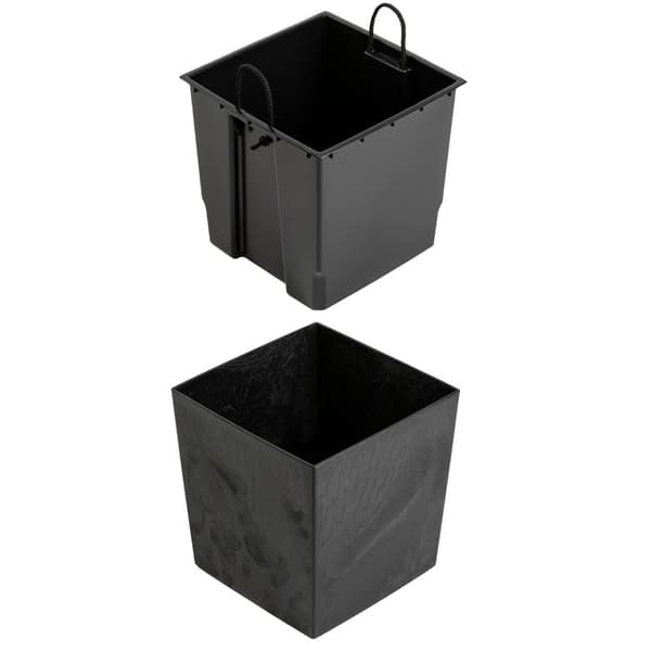 Flore sort beton urtepotte h30,5x29,5x29,5 cm