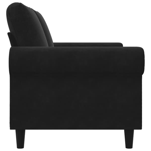vidaXL 2-sitssoffa, svart, 120 cm, klädd i sammet
