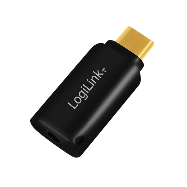 USB-C til 3,5 mm lydadapter, USB 3.2, sort - LogiLink UA356