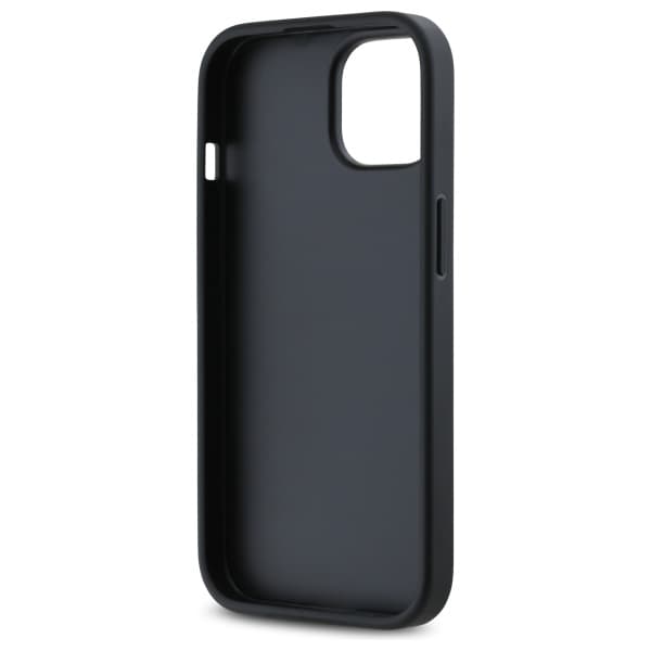 DKNY Quilted Stack Logo iPhone 15 -suojakuori, musta