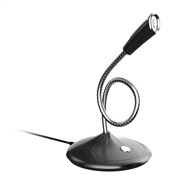 PLATINET MIKROFONIPÖYTÄMIKROFONILIITTIN 3,5" MUSTA [45576]