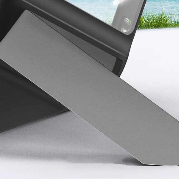 Hårdt cover med gelramme og stativ til iPhone 13 Pro, sort