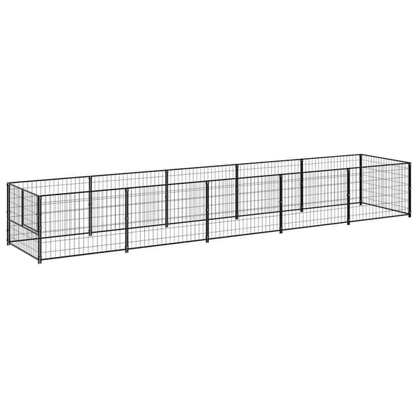 vidaXL Koiranhäkki, Musta, 5 m², Teräs