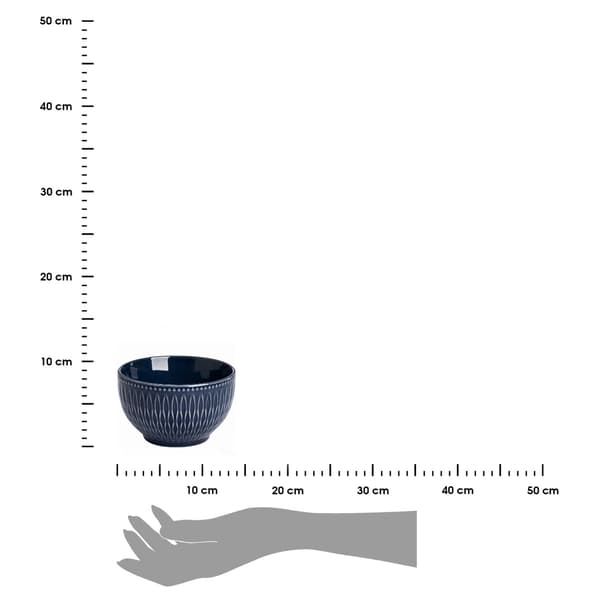 Marineblå keramikskål 650 ml