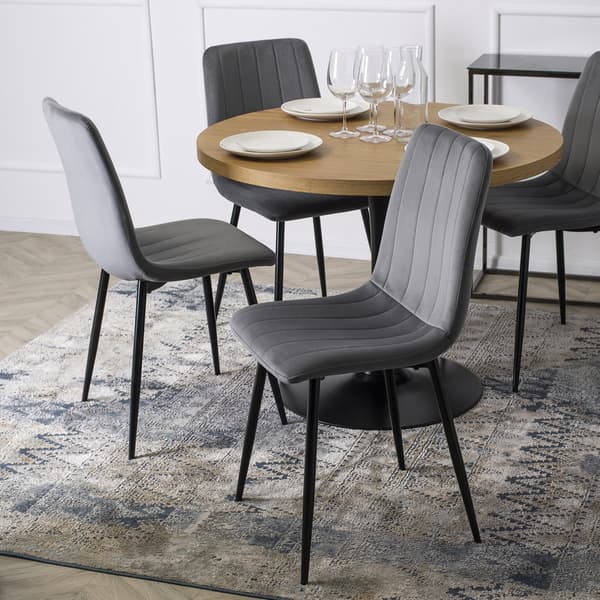 IBIS Polstret Spisestol Grå Velour Moderne Loft
