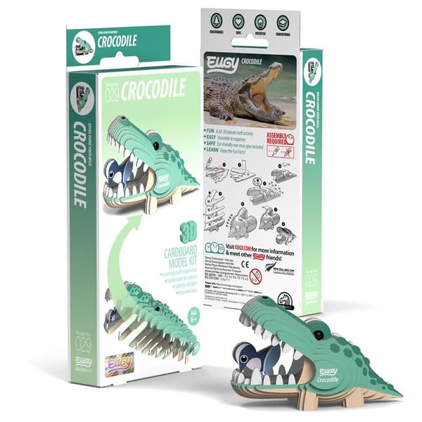 Krokodilen Eugy. Eko 3D-pussel