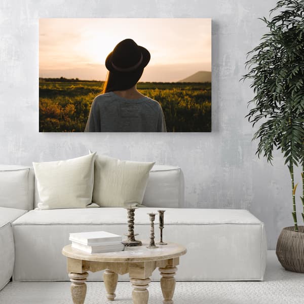 Canvastaulu Luonto Nainen hatussa 60x40