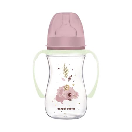 CANPOL 35/237 Antikolikflaska 240ml EasyStart Sleepy Koala rosa
