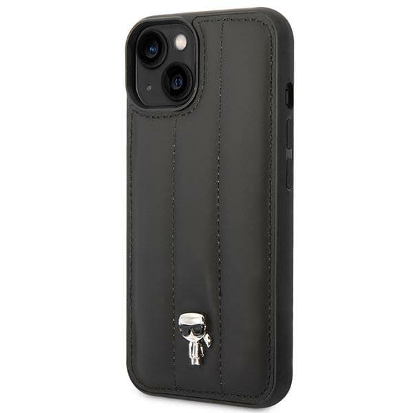 Karl Lagerfeld Puffy Ikonik Pin-cover til iPhone 14 Plus, sort