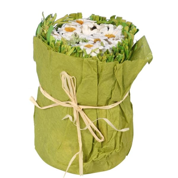Blomsterarrangemang i vitpapper
