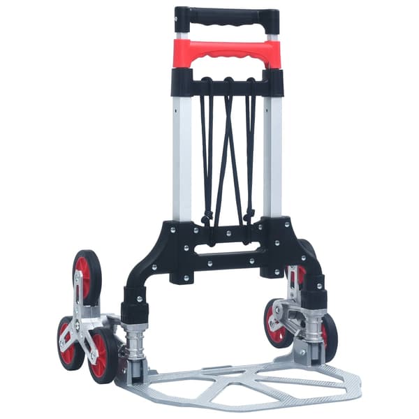 vidaXL foldbar trappevogn, 70 kg, aluminium, sølv
