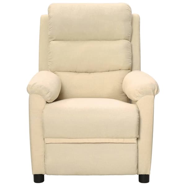 vidaXL Massagefåtölj, krämfärgad, klädd i tyg