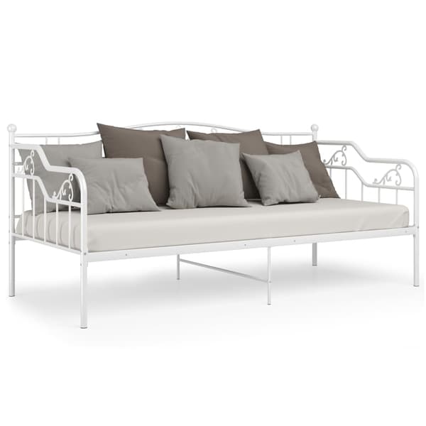 vidaXL Soffram vit metall 90x200 cm