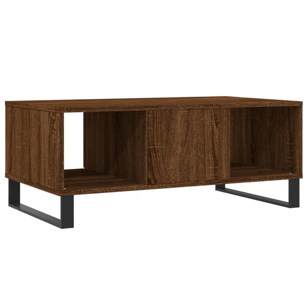 vidaXL sofabord brunt egetræ 90x50x36,5 cm