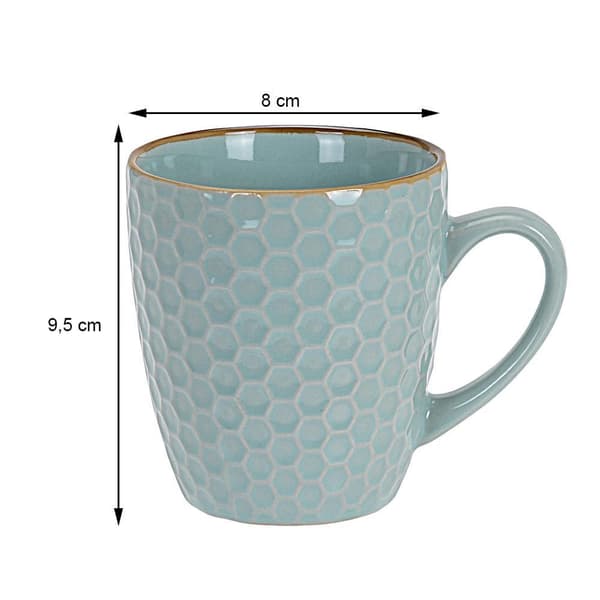 Set med 4 keramiska muggar 300 ml