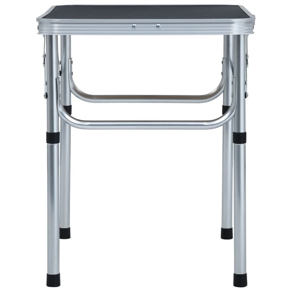 vidaXL foldbart campingbord grå aluminium 60x45 cm