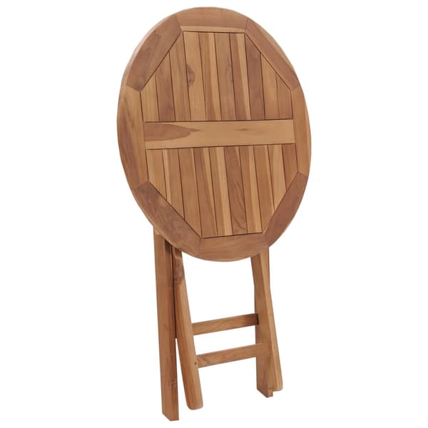 vidaXL Hopfällbart trädgårdsbord 60 cm massiv teak