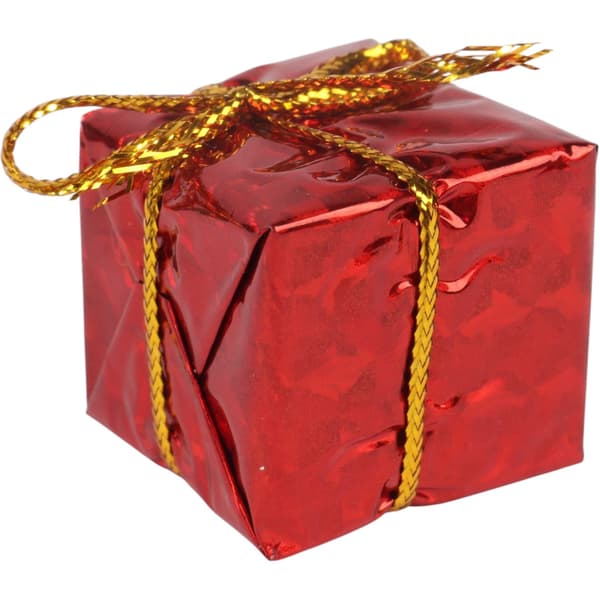 Presentpakke til juletræ, julepynt, sæt med 12 dele