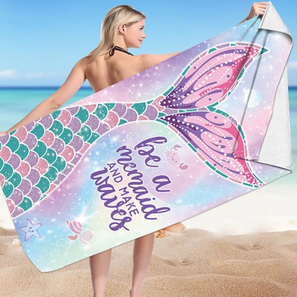 BE A MEMAID rektangulär strandhandduk 150x70 REC54WZ11