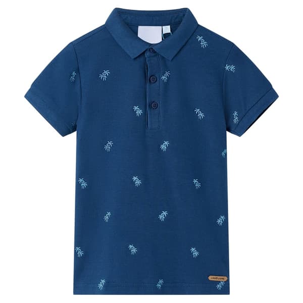 Børnepoloshirt, mørkeblå, 116