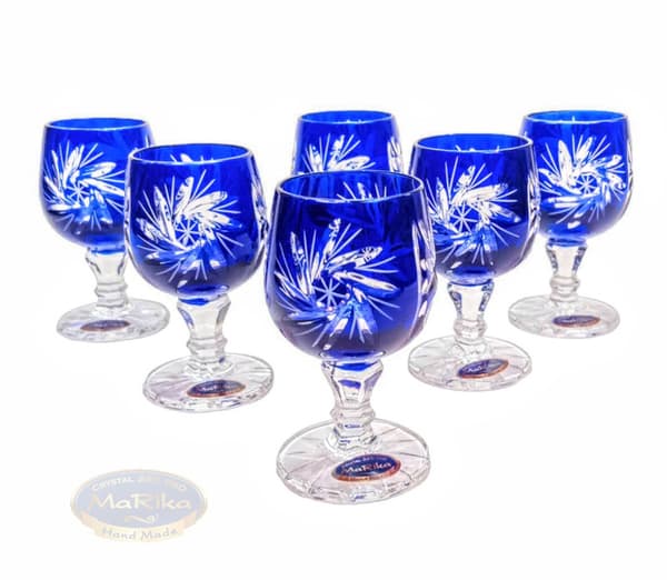 Koboltkrystal vodkaglas 40 ml Olive Grinder
