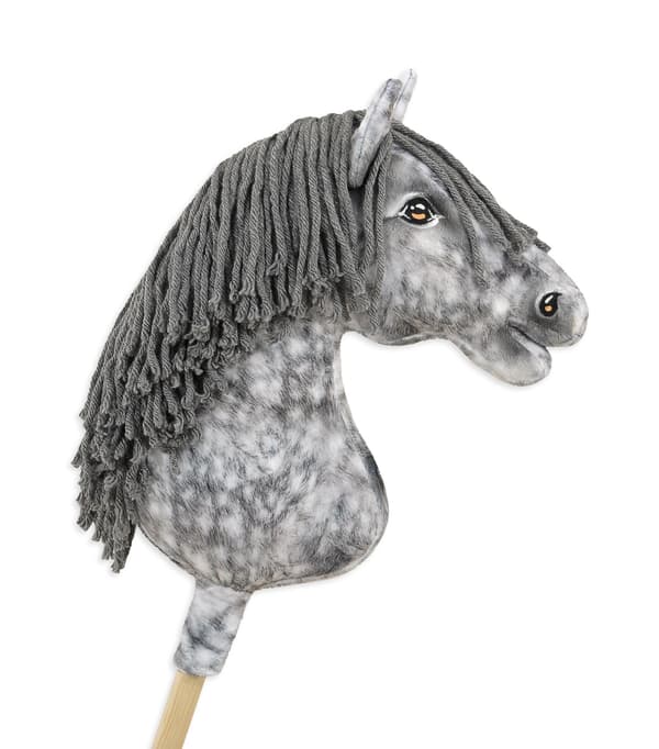 Käpphäst Stor Premium Käpphäst - Dapple Grey med Grå Man A3