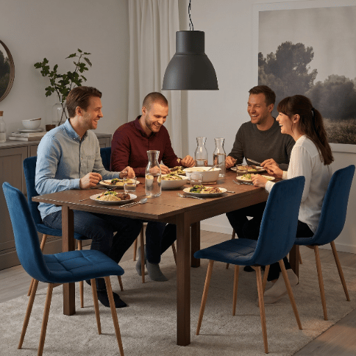 Tiago stol, marineblå fløjl