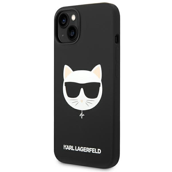 Karl Lagerfeld Silikone Choupette Head Magsafe-etui til iPhone 14 Plus, Sort