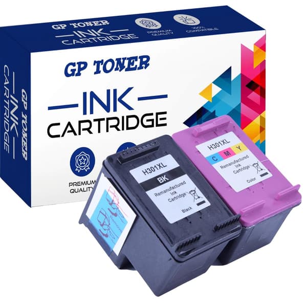 2x blækpatroner til HP GP-H301XL sort+CMY GP