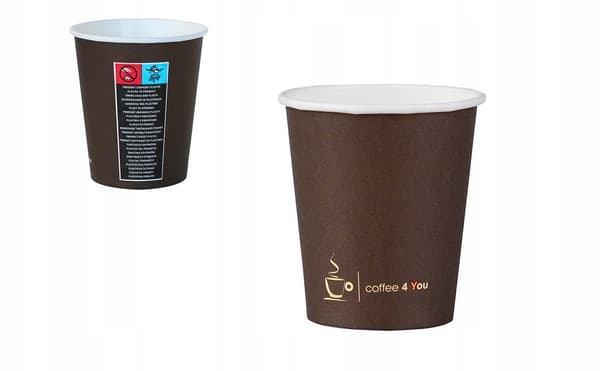 Kaffepappersmugg 180 ml 100 st för varma drycker kaffe för