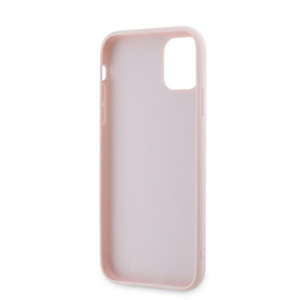Karl Lagerfeld Diagonal Quilted Script-cover til iPhone 11 / Xr, lyserød