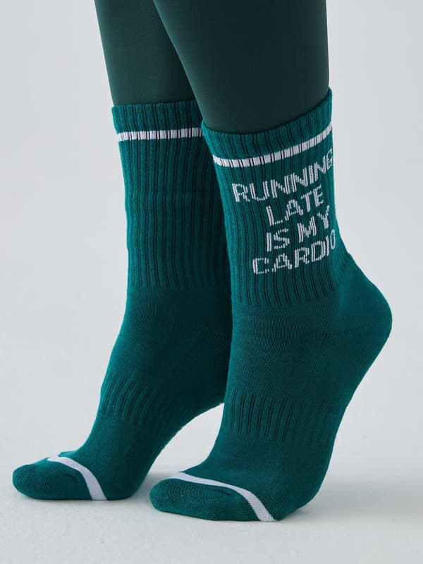 Sportsockor - Att springa sent är min kondition 39-42