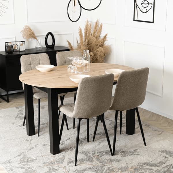 Polstret spisebordsstol PERU 2 Beige Moderne Loft