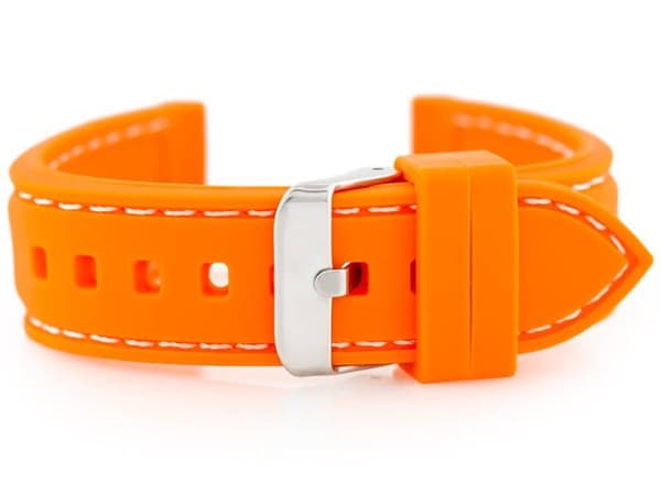 Gummirem til ur U20 - orange 18mm