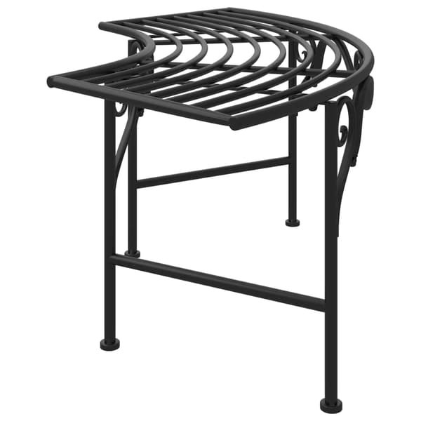 vidaXL Puunjalka 113 cm musta teräs