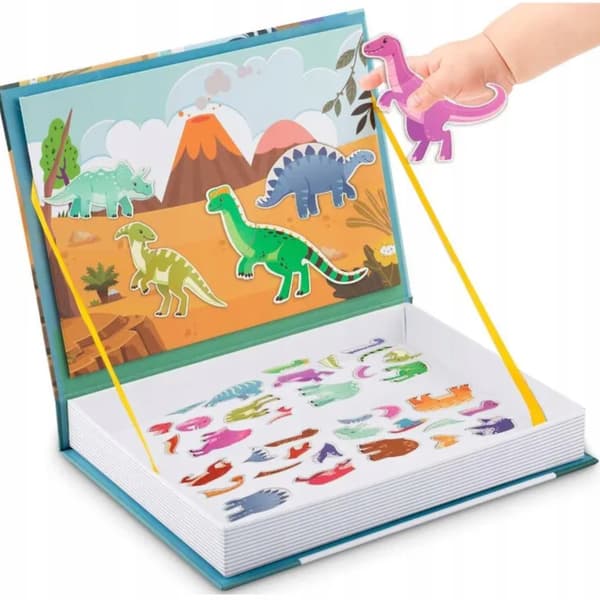 Montessori Dinosaurier Magnetpussel för Barn