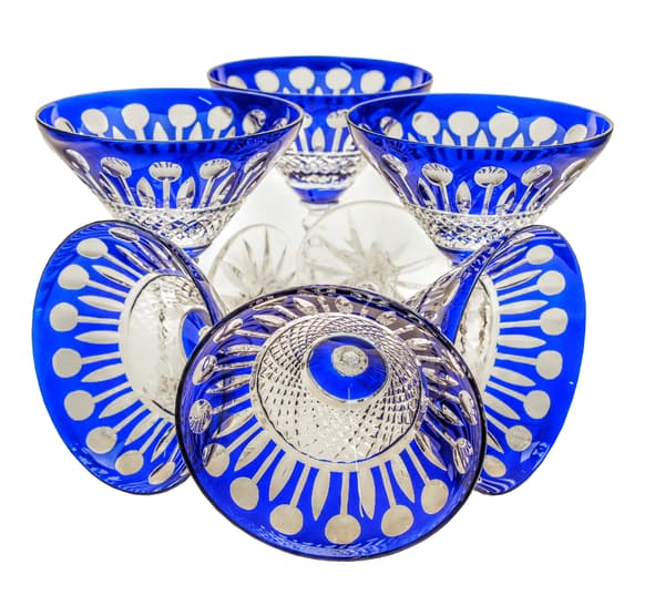 Koboltkrystal Martiniglas 170ml Franske