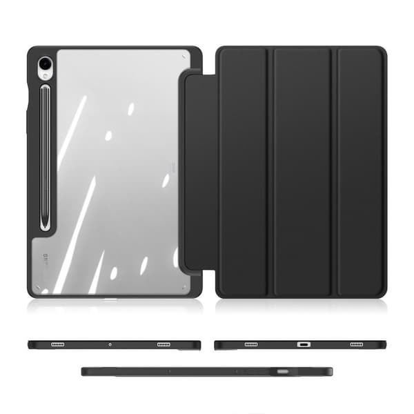 Etui til Samsung Galaxy Tab S10 Lite / S10 FE / S9 FE, Dux Ducis TOBY, sort