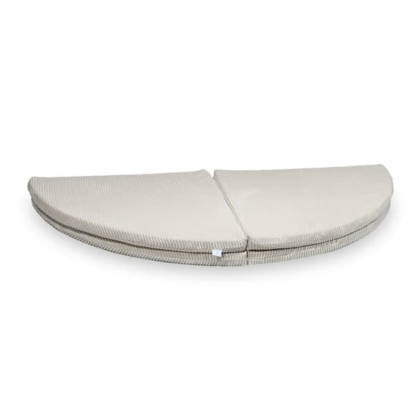 Rund foldemåtte, diameter 160, Corduroy Beige