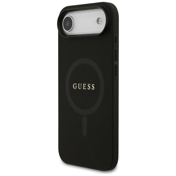 Guess Saffiano Classic Logo MagSafe-etui til iPhone Air, sort