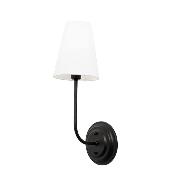 ELEGANCE Musta LINEN seinävalaisin - kapea