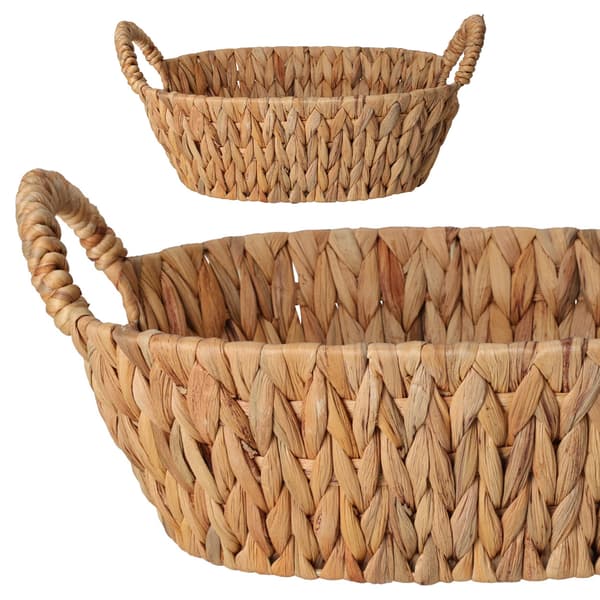 Oval kurv med hanke 30x25 cm