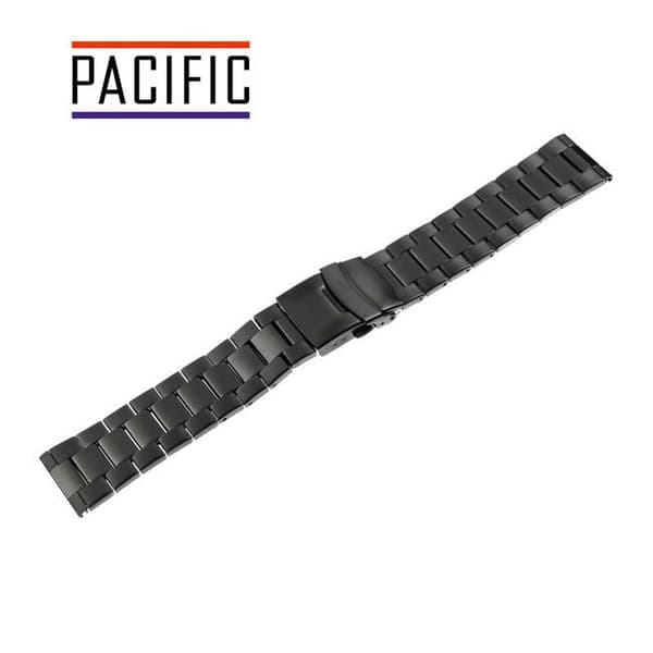 PACIFIC ARMBÅND 20 MM PVD SORT SEMI MODEL 72