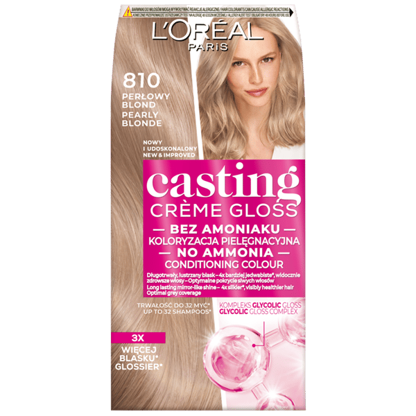 L'ORÉAL Casting Creme Gloss hårfarvning - 810 Perleblond (48ml, 72ml, 60ml)