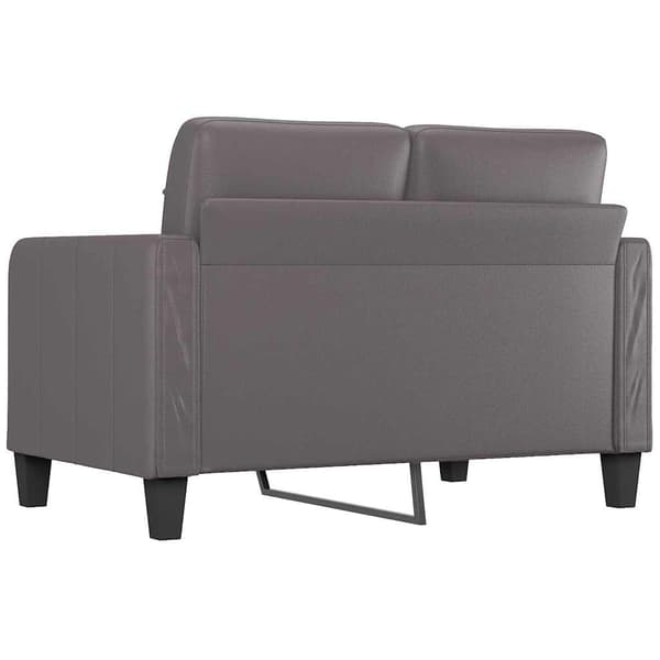 vidaXL 2-sitssoffa, grå, 120 cm, konstläder