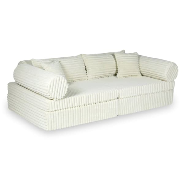 Montessori Premium Waffle Beige Legesofa