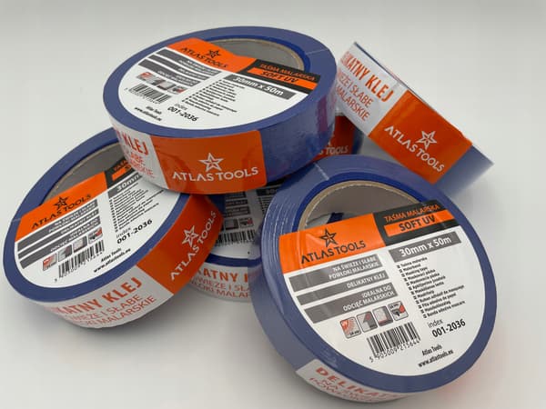 ATLAS TOOLS PRO BLÅ BLØD MALETAPE UV 14 dage 30mm/50m