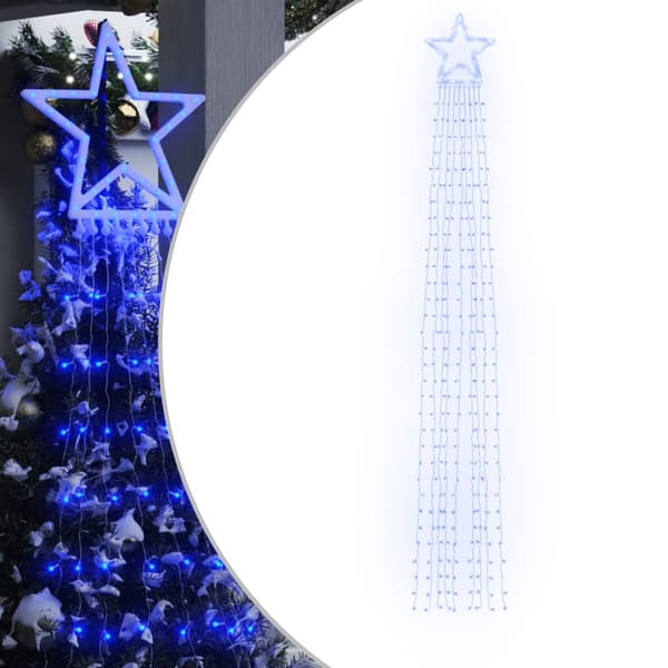 vidaXL Julgransbelysning, 320 lysdioder, blå, 375 cm