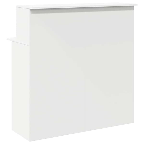 vidaXL Receptionsdisk vit 100x50x103,5 cm limmat trä