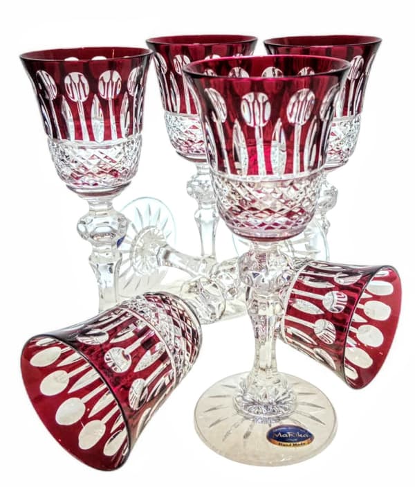Ruby Crystal Likörglas 60 ml Franska